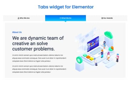 Elementor Tabs addon widget